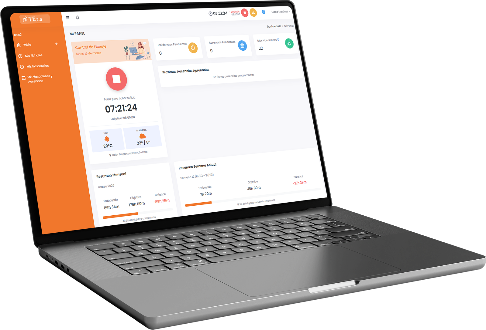 App de control horario de Ticado